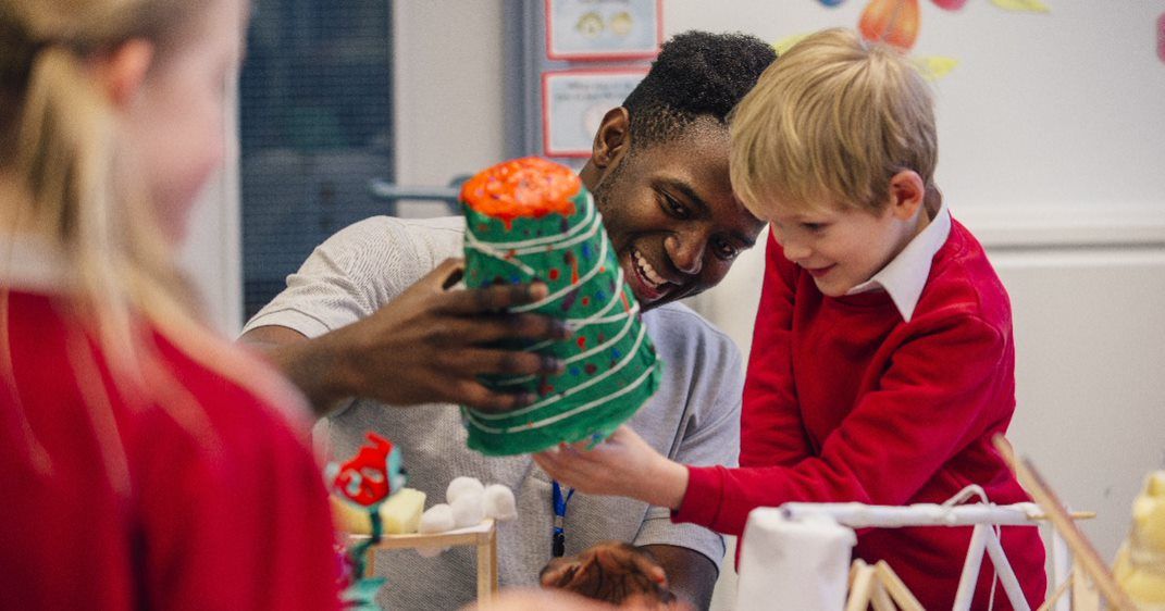 teacher and student at stem program