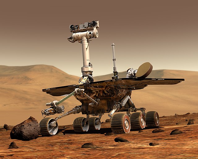 a mars rover exploring