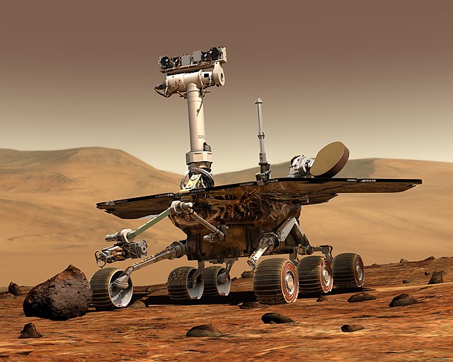 A mars rover exploring A mars rover exploring