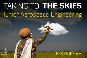 Boy flying STEM made plan at EFK Durham Region